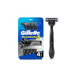 GILLETTE PRESTOB 3 CARBONO MAQUINA DESCARTABLES x4 un