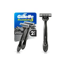 GILLETTE PRESTOB 3 CARBONO MAQUINA DESCARTABLES x2 un