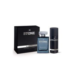 STONE PERFUME HOMBRE BLACK ESTUCHE EDP x100 ml + DESODORANTE x150 cc