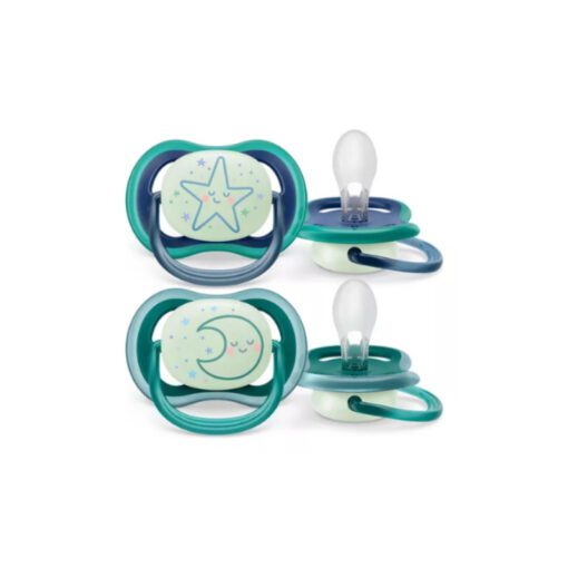 AVENT CHUPETE NOCTURNO AZUL 6-18 M x2 un