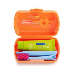 CURAPROX TRAVEL SET NARANJA CEPILLO + PASTA + INTERDENTALES