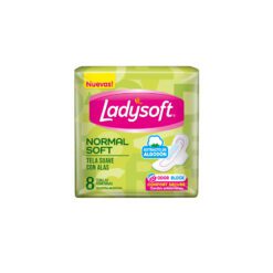 LADYSOFT NORMAL CON ALAS SUAVE TOALLAS HIGIÉNICAS x8 un