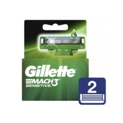 GILLETTE MACH 3 SENSITIVE NUEVAS HOJAS DE AFEITAR REPUESTO x2
