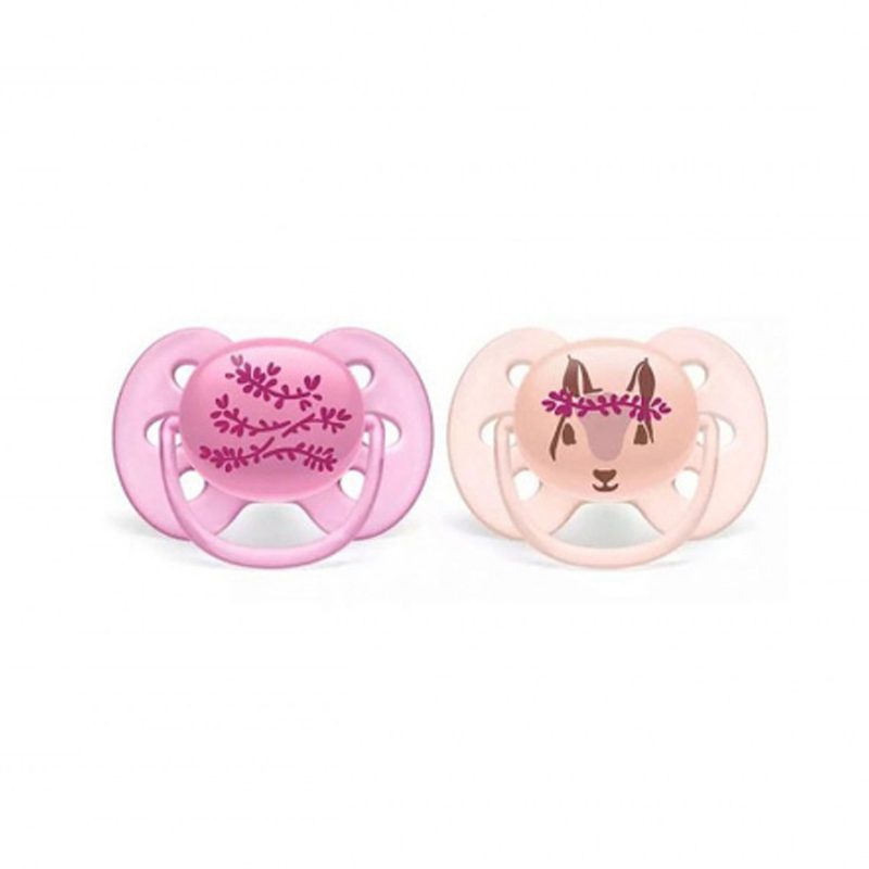 AVENT CHUPETE ULTRA SOFT DECO NENA 6-18M 2 un